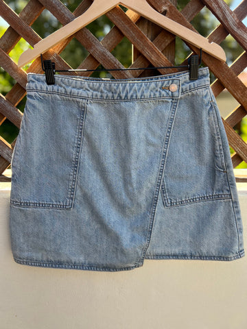 Country Road Brand New Denim Wrap Skirt - Size 12