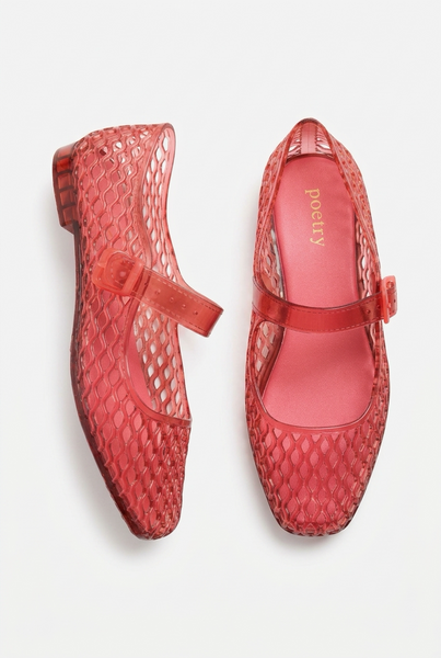 POETRY Brand New “Jelly” Pumps RED - Size 5/38