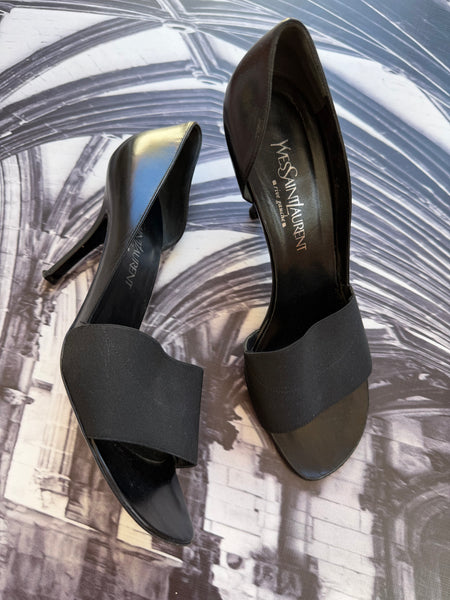 YveSaintLaurent Original Black Elegant Heels - Size 8/41
