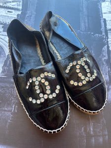 Chanel Branded Espadrilles with diamanté detail - Size 6