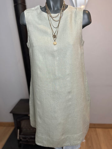 UNIQ Brand New Olive Linen Dress - Size Medium