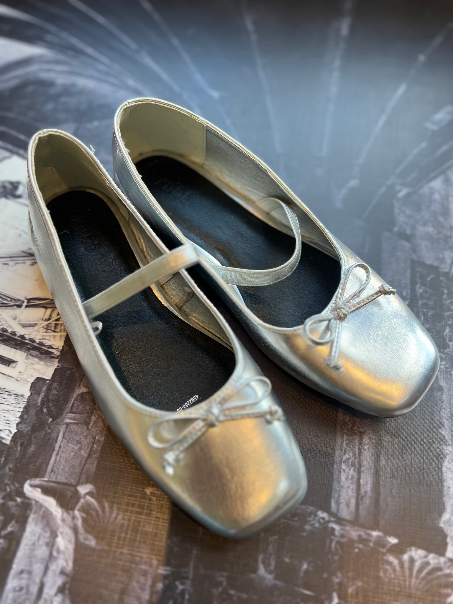 Brand New Silver Ballerina Pumps - Size 4