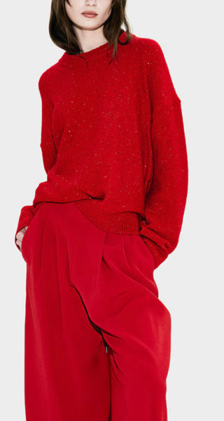 H&M RED Jersey with embellishment detail - Size Large