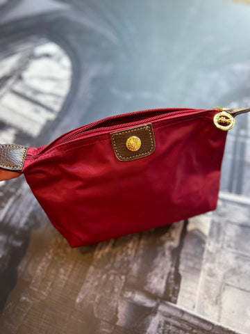 Longchamp Le Pliage Brand New Mini Make Up Bag - Deep Red