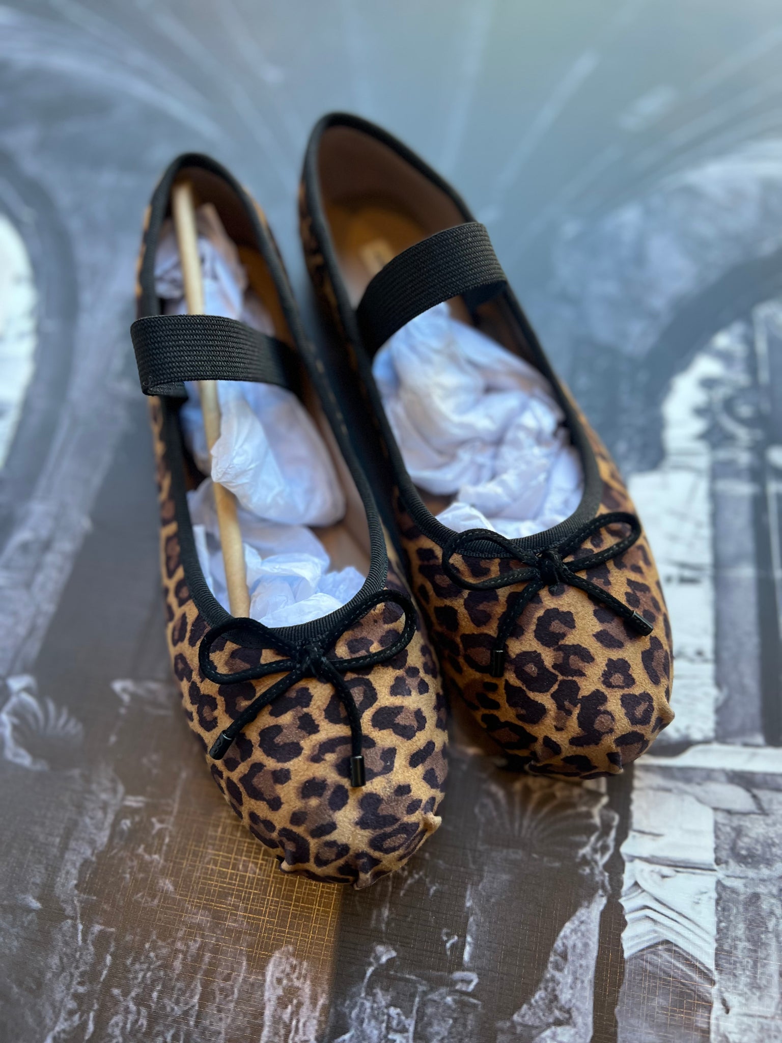 Country Road Brand New Leopard Print Ballerinas (still in box)- Size 4