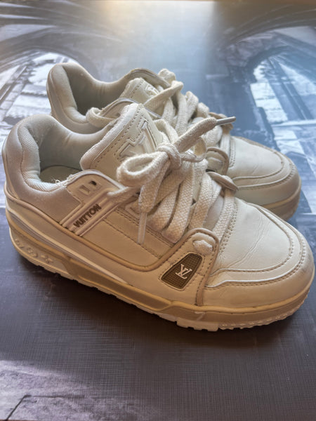 LV Cream Sneakers - Size 4