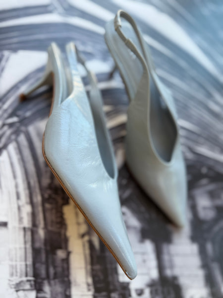 Zara Brand New Baby Blue Slingbacks - Size 4