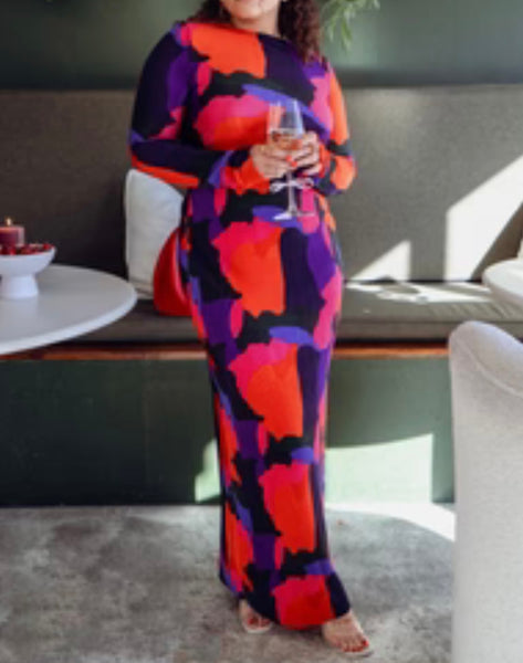 Me&B Brand New Multicolor Evening Dress - Size 36/38