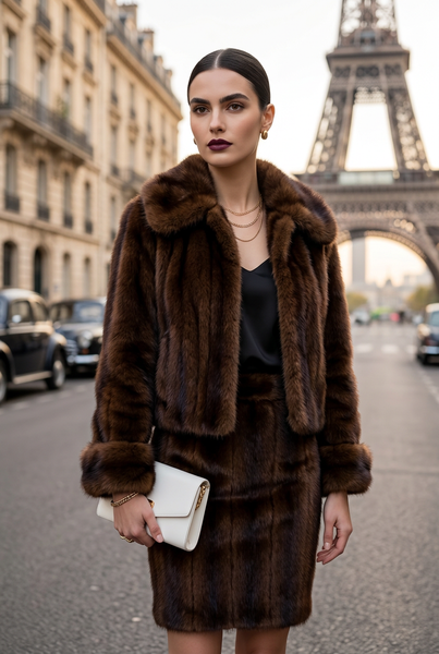 Zara Brand New Brown Faux Fur Jacket - Size Medium