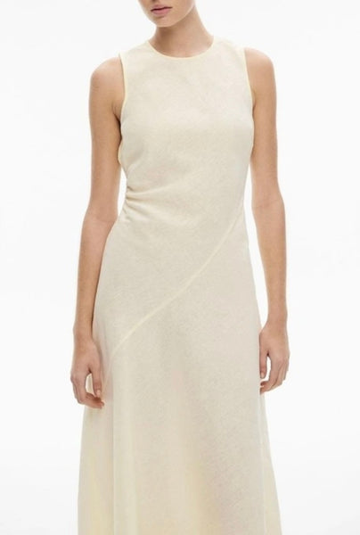 Witchery Brand New Linen Dress in Lemon - Size 10