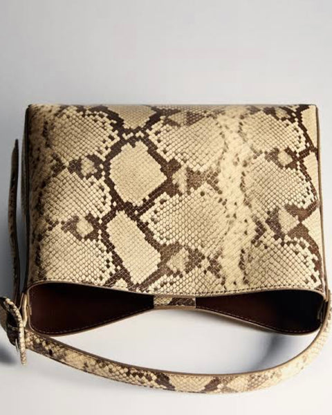 MANGO Brand New Snakeskin Shoulder Bag (crossbody strap included)