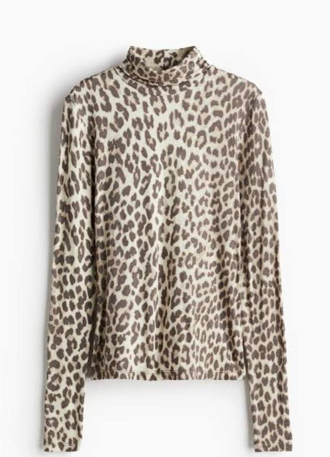 H&M Brand New Leopard Print High Neck top - Size Large