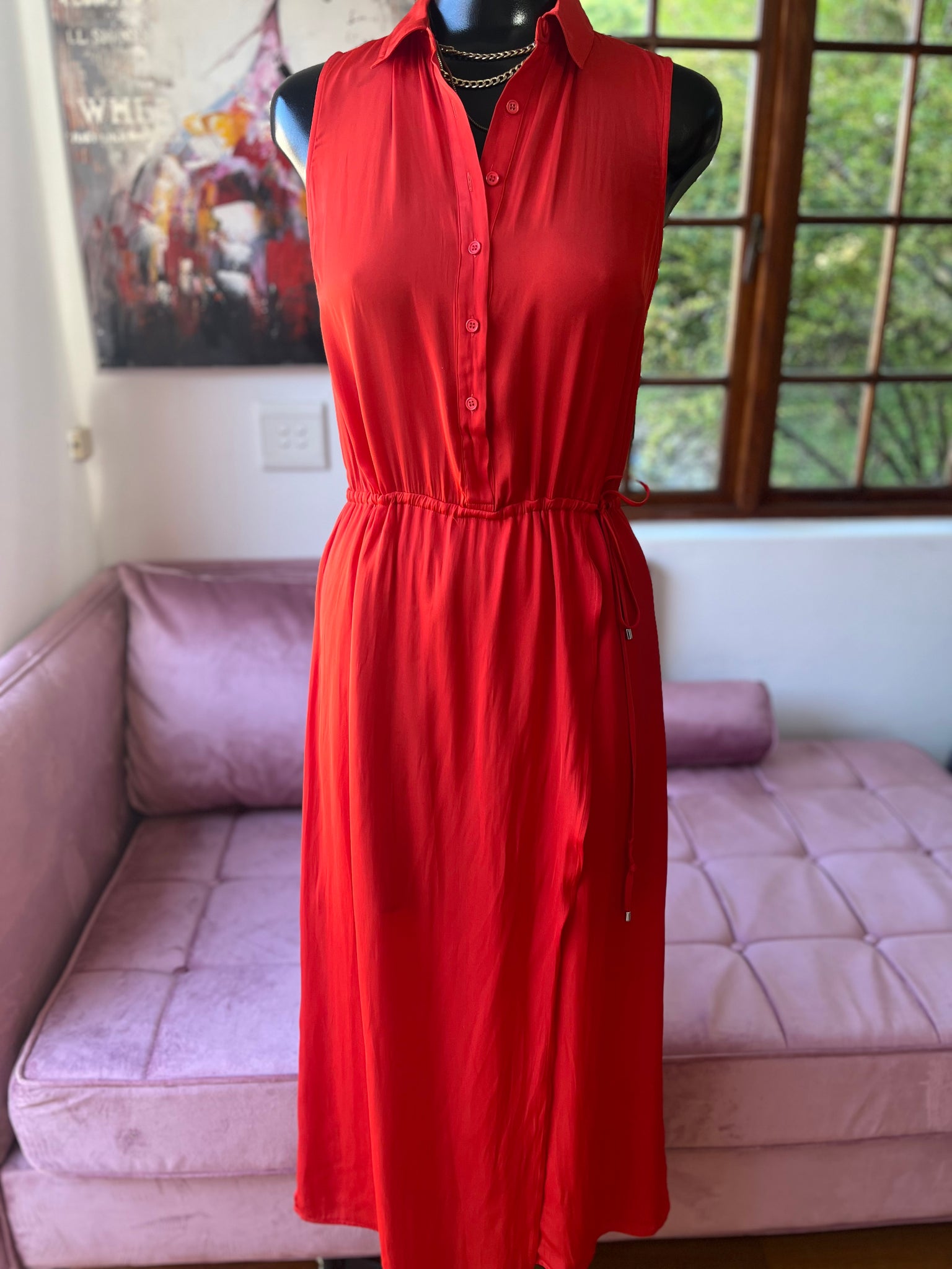 Witchery Bright Red Orange Wrap Dress Size 8 Natalie s