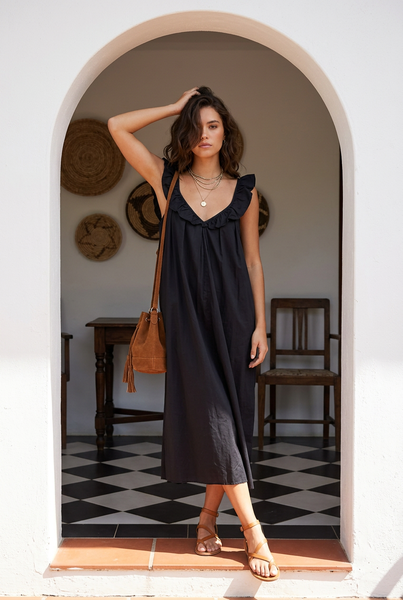 Brand New Summer Cocktail Dress with Frill Detail - Size Medium