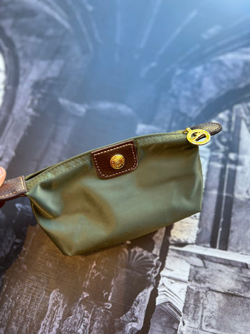 Longchamp Le Pliage Brand New Mini Make Up Bag - Olive Green