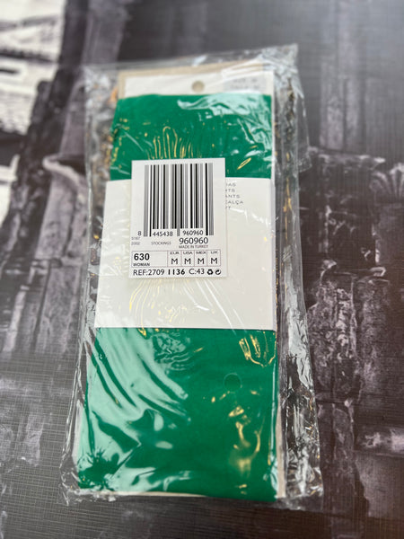 MANGO Brand New Green Pantihose/Stockings - Size Medium