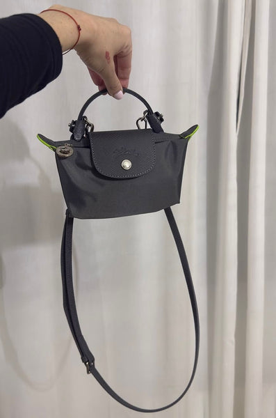 Longchamp LePliage Brand New Pouch Mini Bag (Dark Grey)