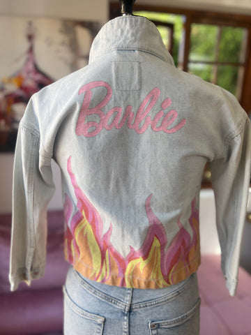 Cotton On (KIDS) Denim Barbie Jacket - Size 7-8