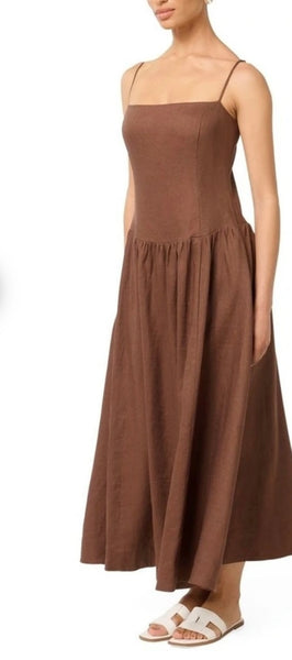 Forever New Brand New LINEN “dropped waist” Dress - Size 10