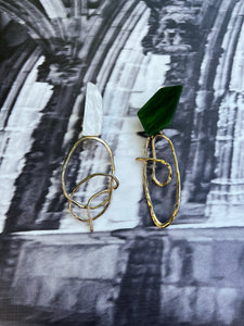 Brand New Gold Earrings with Stone detail - Costume Jewellery