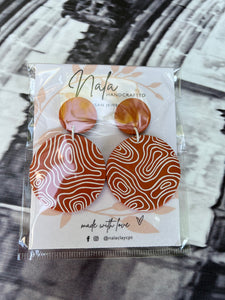 Nala Handcrafted Clay Earrings - Various Colours available on drop-down
